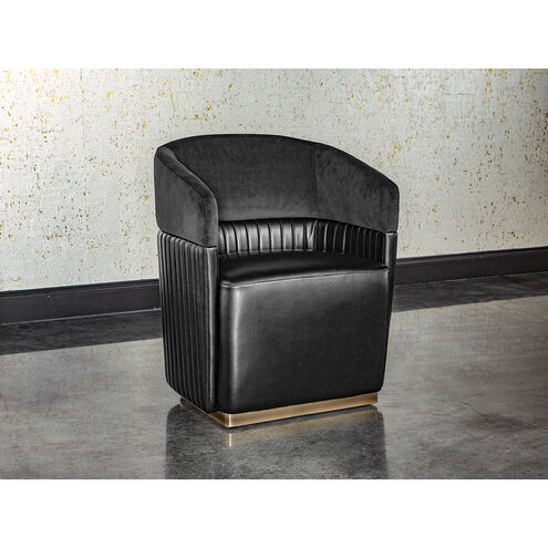 Genval Abbington Black / Cantina Black Wheeled Lounge Chair, Wheeled